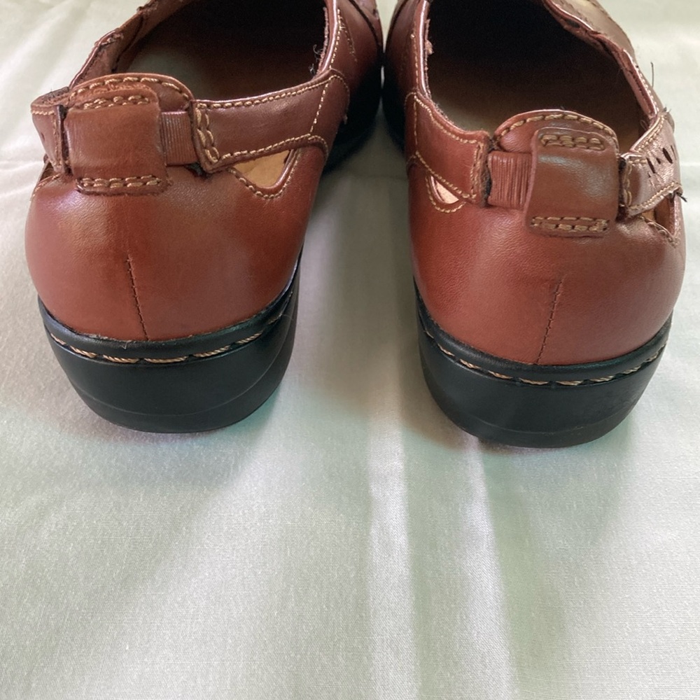 Clarks Evianna Brown Loafers with Perforated Design - Picture 5 of 7
